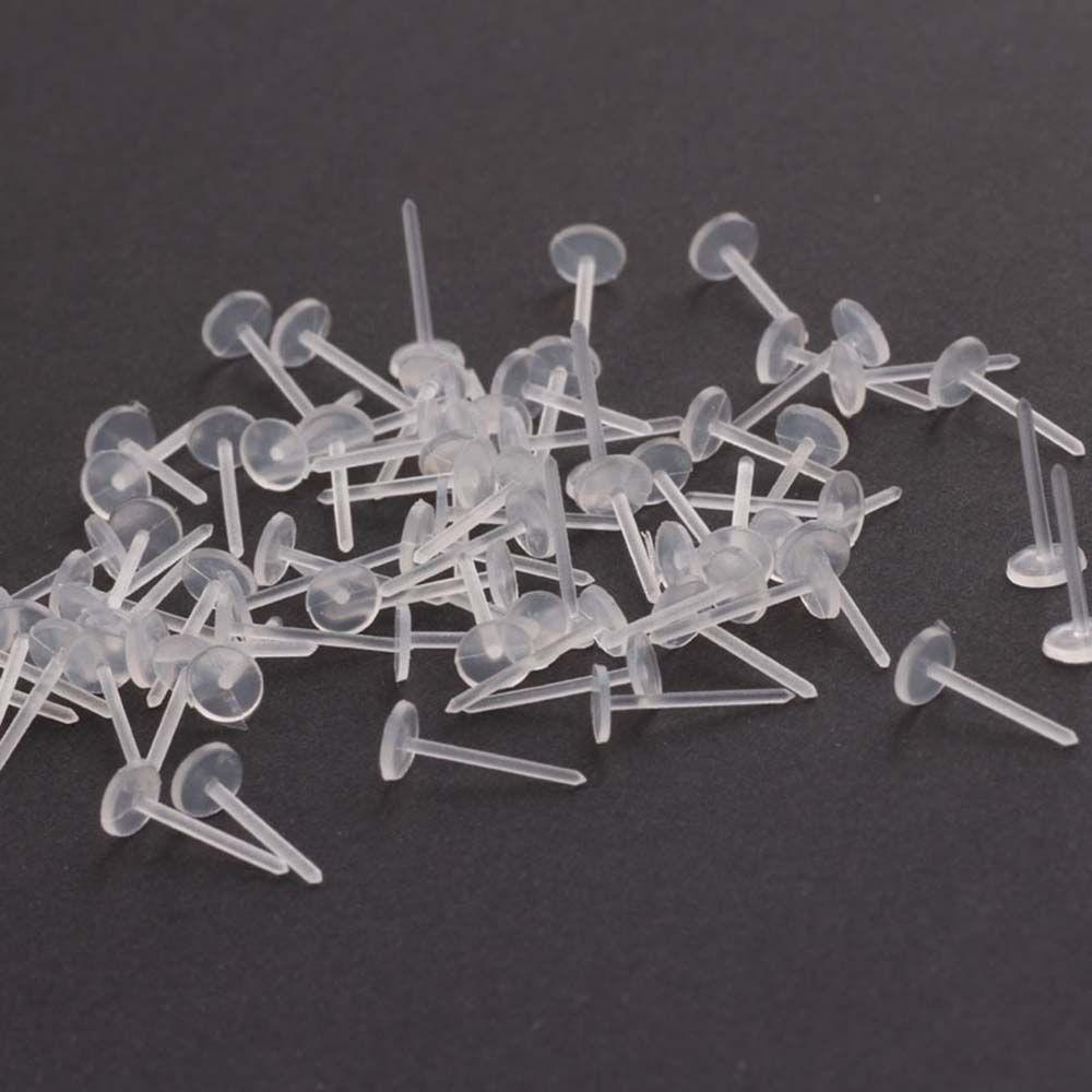 Replacement Jewelry Making Jewelry Parts Ear Hole Blockage Plastic Stud Earring Pure Color Ear Post