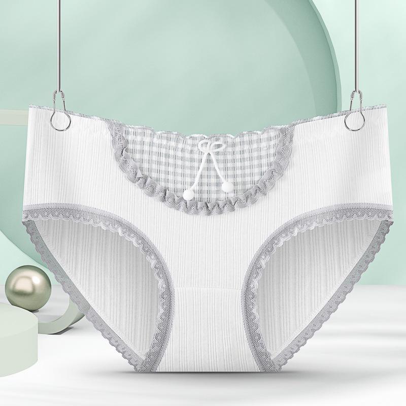 Женские трусики-брифы Lolita из чистого хлопка с дышащей отделкой и средней посадкой