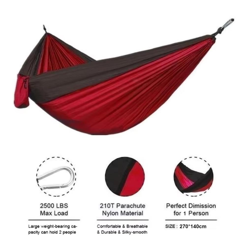 Double Nylon Hanging Bed Portable Camping Swing Useful Camping Hammock  Outdoor