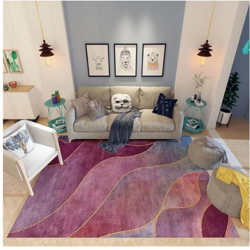 Modern Minimalist Geometric Living Room Carpet Home Bedroom Bedside Carpet Large-area Carpet Mat