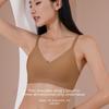 Бесшовный летний бюстгальтер с полуфиксированной чашкой, желейной верхней поддержкой для большой груди, тонкими бретелями и красивым дизайном спины