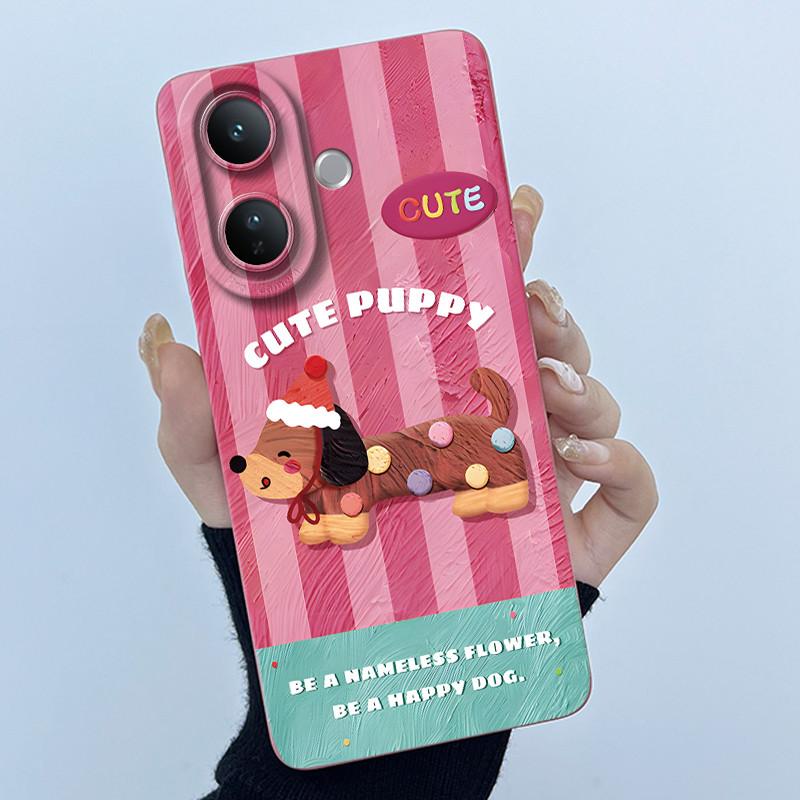 Case For Vivo V60 Lite Cute Panda Sweet Girls Cats Liquid Silicone Soft Back Cover For VivoV60Lite 5G Bumper Protective Casing
