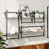 VidaXL Set of Wall Shelves with Bars 4 Pcs Sonoma Grey 836266