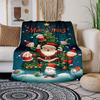 "Merry Christmas Elf & Santa Claus Decorations"Blanket Flannel Throw Blanket for Sofa, Bed, Travel, Camping, Office