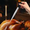 Шприц для мяса BBQ, инжектор для маринада, индейка, куриный шприц с иглами из нержавеющей стали, кисточка для инъекций соуса, кухонные принадлежности