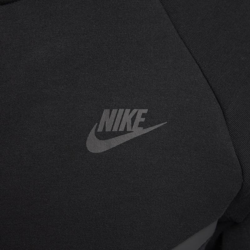 Nike Спортивная флисовая ветровка с капюшоном, однотонная удобная модная куртка для мужчин, черная HV0950-010