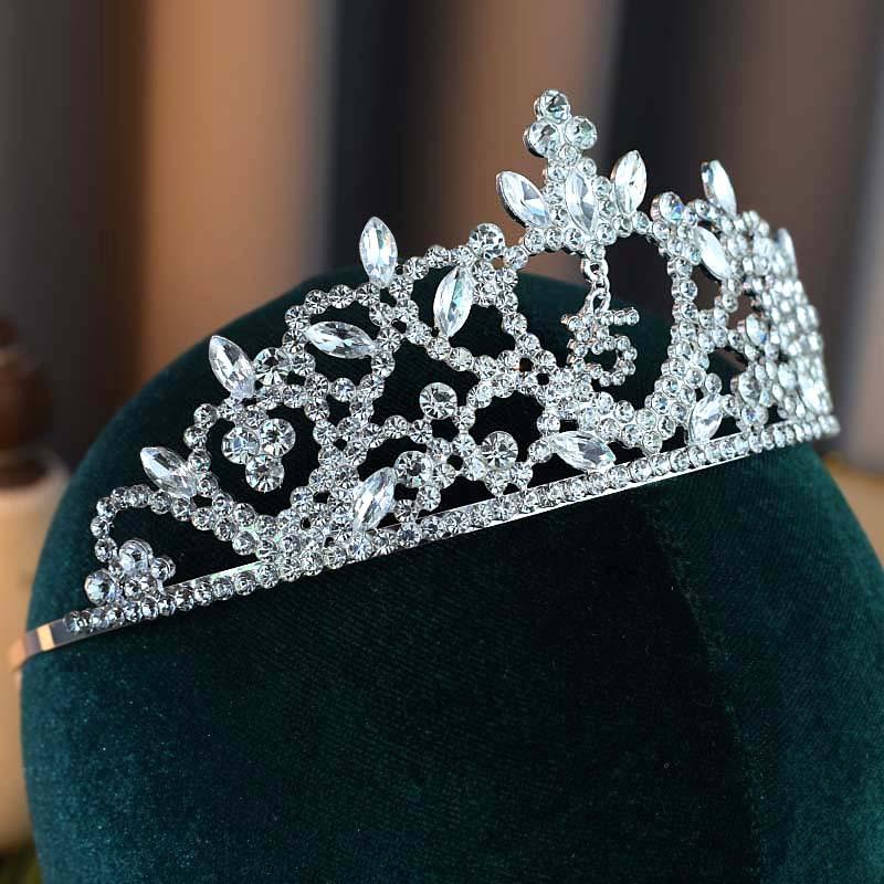 Европейские и американские модные повязки на голову Короны со стразами Короны принцессы на день рождения Головные уборы для вечеринки совершеннолетия Высокий уровень внешности
