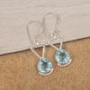 Sky Blue Topaz Gemstone Jewelry, Handmade 925 Sterling Silver Earrings, Beautiful Silver Jewelry For Engagement Gift