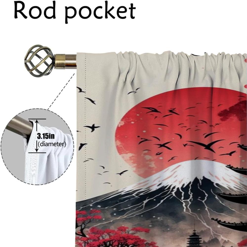 Curtains for Living Room Curtain for Room 2 Panel Sun Moon and Tree Home Interior Curtains Partition Halloween Decoration Shades