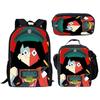 Bbq Ena Dream Pattern Printing Backpack Lunch Bag Pen Case Set For Student Gift