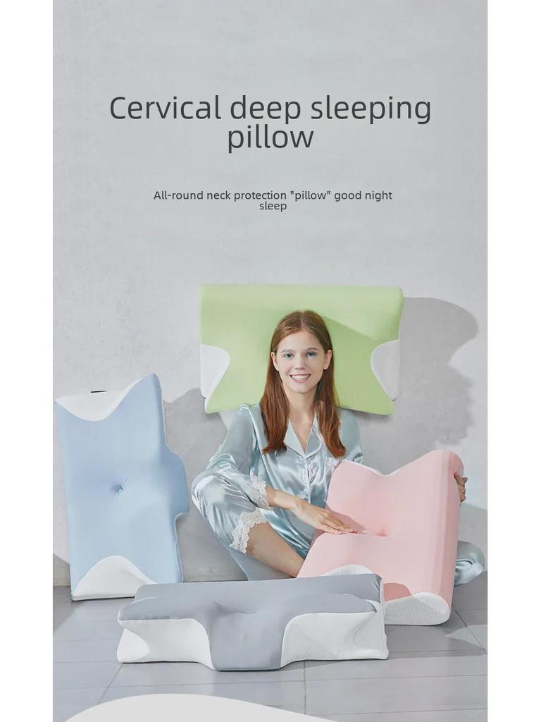 Memory Foam Cervical Support Pillow for Side Sleepers - Slow Rebound, Non-Collapse Design