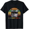 Vintage Cat I Do What I Want Cat Funny Cat Lover T-Shirt Fun Animal Print Clothes Men Clothing Camisas