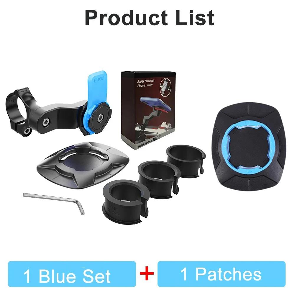 Bike Motorcycle Phone Holder Anti Shock 360° Stand Rotatable Mount Clamp for MTB 4Lock Scooter Cycling Accessories motorcycle 6