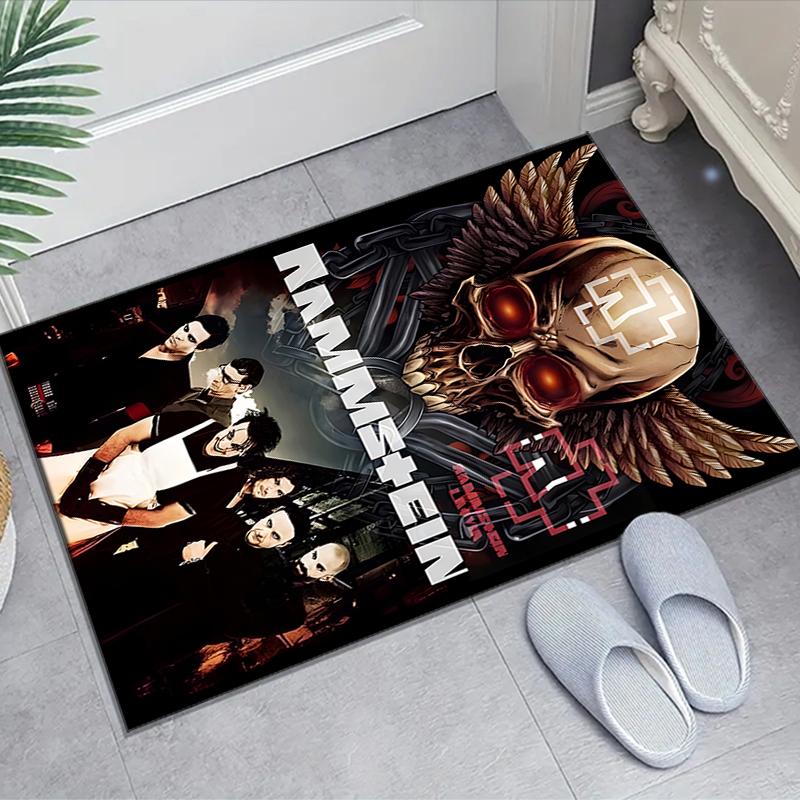1pc Rammstein1 Design Area Rug - Non-Slip, Soft & Cozy Floor Mat for Living Room, Bedroom, Office - Indoor/Outdoor Decorative Carpet
