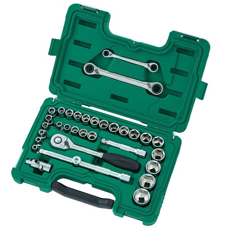 SATA 33-Piece 12.5mm Socket and Ratchet Wrench Set