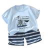 Childrens Summer Cartoon Hoodie And Shorts Set With Soft Cotton For Kids