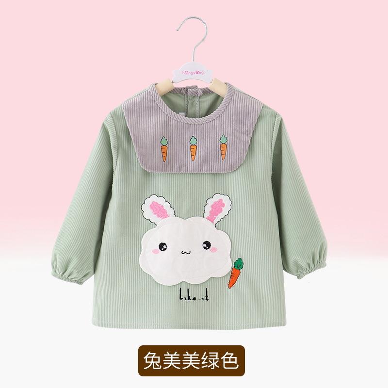Waterproof Baby Long Sleeve Bib Apron Anti-dirty Toddler Eating Reverse Wear Smock Kids Feeding Coverall for Boys Girls Autumn Winter
