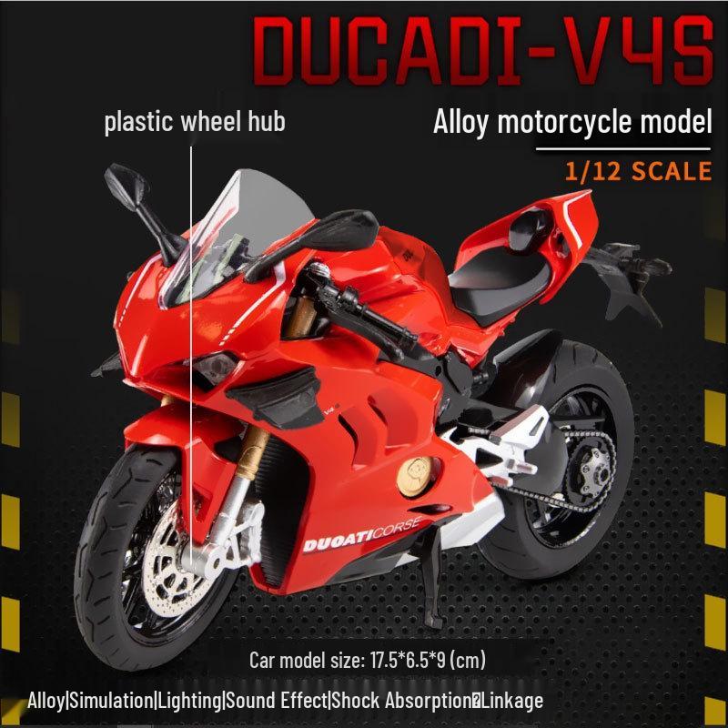 Кавасаки 1:12 Модель мотоцикла Ducati Alloy со звуком для детей