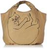 Эко-сумка из хлопка с рисунком кошки, мини-Марш 2673 бежевый [Rootote] NA.Lu Shopper. Мини-B Женщины
