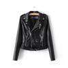 Fashion Slim Leather Ladies Short Jacket Pu Jacket Motorcycle Jacket for Women
