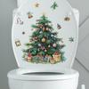 Fun-m204 Christmas Christmas Tree Gift Bell Toilet Sticker Bathroom Toilet Home Decoration Sticker