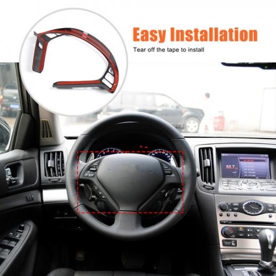 Глянцевая Черная Накладка на Руль для Infiniti G Series 2007-2013