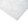 Tapis salon à relief cubes extra-doux blanc 160x230
