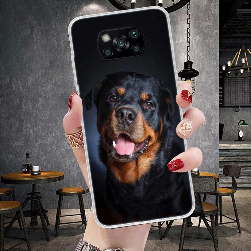 Мягкий чехол для телефона с изображением ротвейлера для Xiaomi Redmi 15C 15 13C 13 Poco X5 X6 X7 F7 Ultra M7 12C 12 10 10C 9C 9A 9T 9 Fundas Poco X3