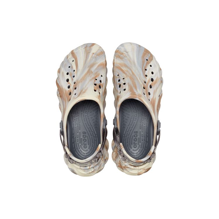 Crocs EVA Пузырь Нескользящие Дышащие Спортивные Сандалии Унисекс Сандалии Белый Коричневый 208454-2Y3