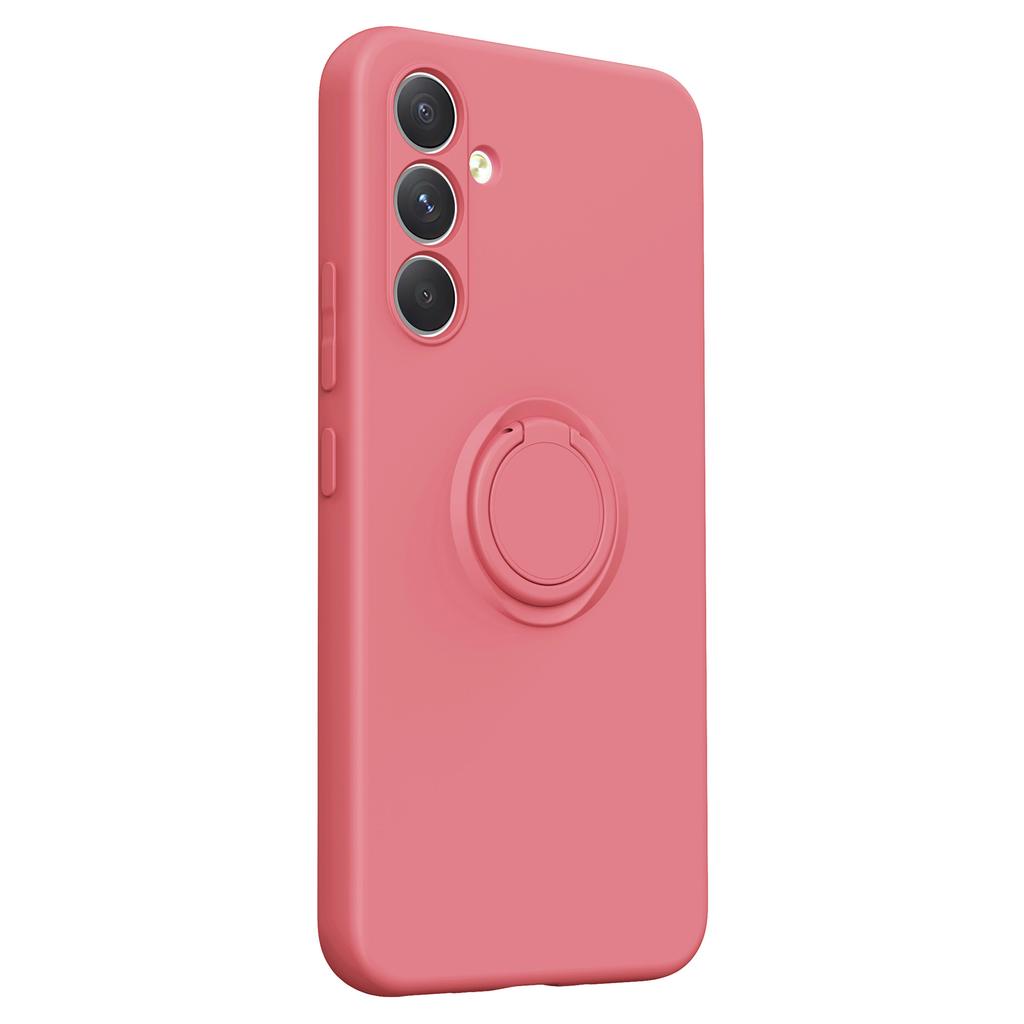 For Samsung Galaxy S23 FE Case Liquid Silicone Ring Holder Kickstand BackCover with Lanyard