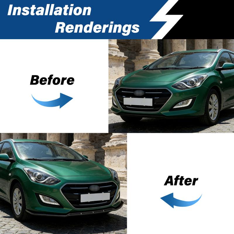 Для Hyundai I30 MK2 MK2.5 2012 2013 2014 2015 2016 2017 Автомобильный передний бампер Губа Спортивный Ветровой Спойлер Разделитель Комплект для Модификации Кузова