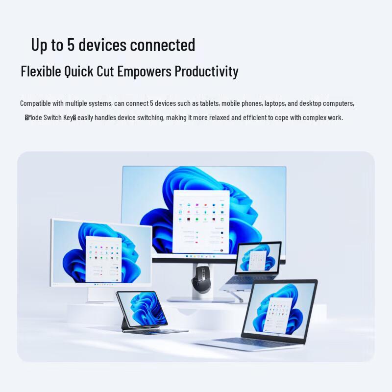 Rapoo MT750 Multi-mode Ergonomic Wireless Mouse