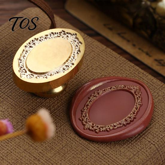 Personalized Wax Stamp Minimalist Frame Seal Head, Solid Brass Engraved Sealing Head Replacement Heads for Envelope Gift Packaging Journal Card