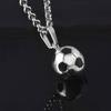 Football Necklace Men's Titanium Steel Non Fading Creative Sports Style European and American Stainless Steel Jewelry Pendant