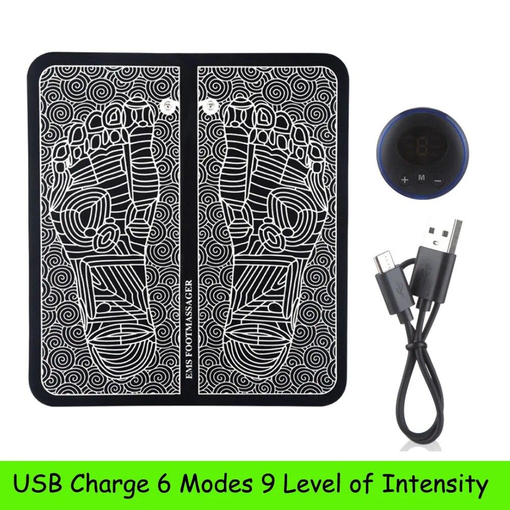 Electric EMS Foot Massager Pad Feet Muscle Stimulator Foot Massage Mat Improve Blood Circulation Relieve Ache Pain Health Care