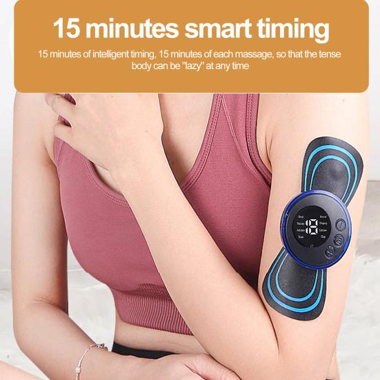 Mini Massager Machine 8 Modes Low Frequency Rechargeable Full Body Pain Relief Therapy Device Physiotherapy Instrument Muscle Stimulator