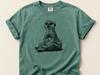 Meerkat T-Shirt: Linocut Ink Minimalist Style Suricate - Unisex Comfort Colors 100% Cotton