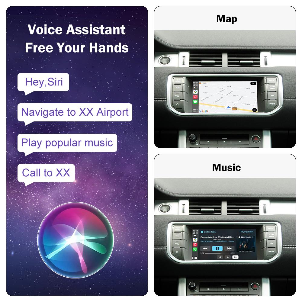 Беспроводной CarPlay для Land Rover/Jaguar/Range Rover/Evoque/Discovery 2012-2018 Android Auto Мультимедиа USB Навигация Автомобильный Плеер