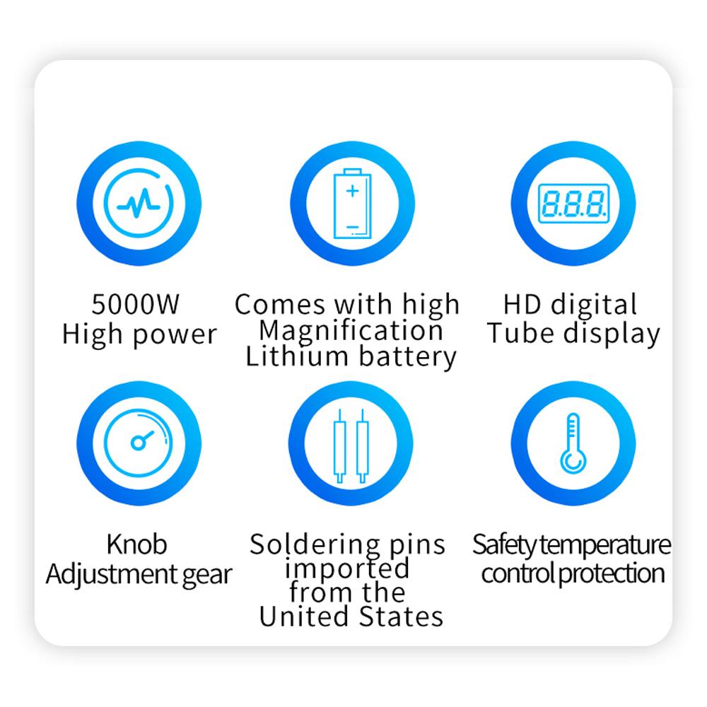 5000W Handheld Portable Home Welding Machine Battery Nickel Sheet Spots Welding Tool Digital Tube