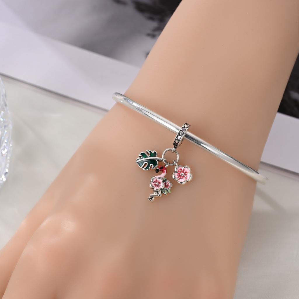 2026 Three-piece Series Flamingo Little Prince Charm Pendant Beads Jewelry Bracelet Accessories Female 925 Silver
