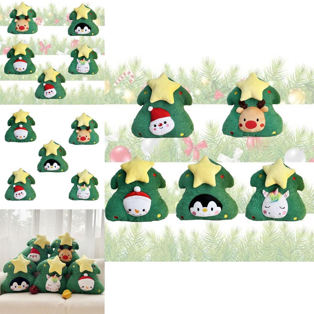 Трансформируемая Рождественская елка Подушка-игрушка Плюшевая игрушка Подарок для девочек Высота 45 см