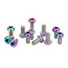 12pcs RISK Bicycle Disc Brake Rotor Bolts M5x10mm T25 Titanium Alloy Bicycle Brake Disc Screw