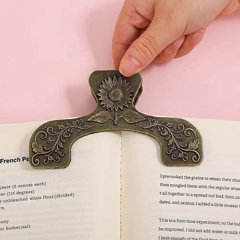 Zinc Zinc Zinc Alloy Metal Book Clips Exquisite Embossed Piano Sheet Music Folder Decorating Journals