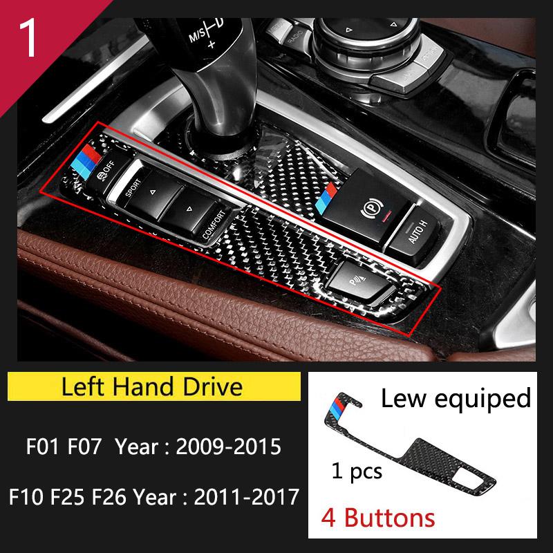 Углеродное волокно для BMW 5 7 серии F01 F10 F07 F25 F26, аксессуары, панель управления механизмом переключения передач, декоративная полоса, накладка, отделка автомобиля