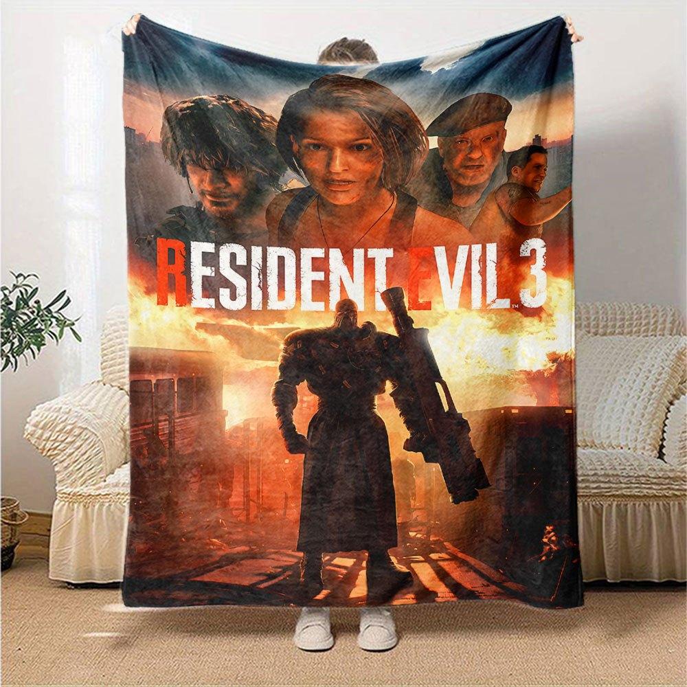 1 шт. Плед Resident Evil 13 Мягкий Теплый Плед для Дома, Офиса, Путешествий Все Сезоны Уютное Постельное Белье Подарок, Уютный Офисный Аксессуар