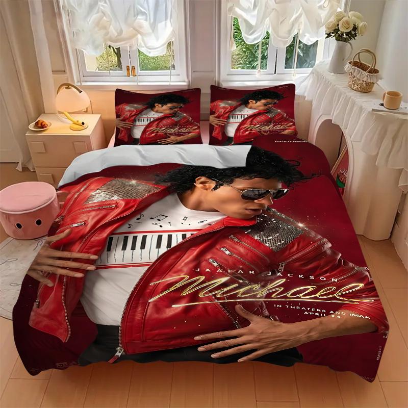3Pcs Michael Jackson'S Jacket Bedding Sets For All Sizes New 3D Printed Bed Cover Comforter Duvet Cover Pillowcase Bedroom Decoration