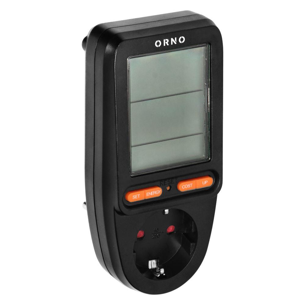 Watomierz, Kalkulator Energii Z Wyświetlaczem Lcd Or-Wat-435(Gs)/B Schuko