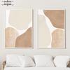 Современная абстрактная форма бежевого плаката, эстетическая, теплого цвета, художественная живопись, печать на холсте, простота, скандинавская картина, декор для гостиной