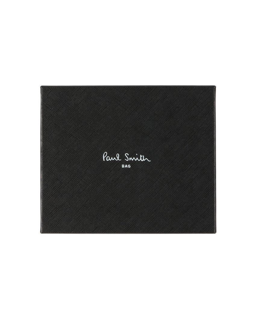 Bright Stripe Trim Bifold Wallet Black F