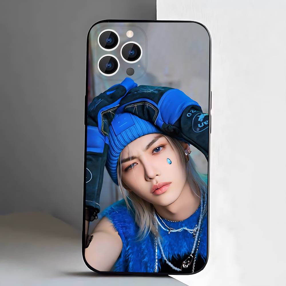 F-Felix Lee S-SKZ-Karma Чехол для телефона для iPhone 17,16,15,14,13,12,11,Pro,XS,Max,XR,Plus,E,SE4,Mini Черный Мягкий Чехол